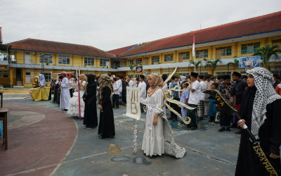 Pawai Jadi Kegiatan Memeringati Isra Mikraj di SMP Nasional Malang